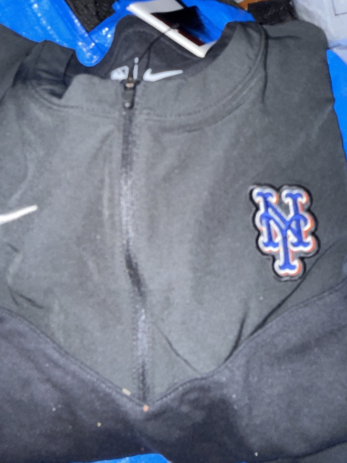 New York Mets Nike Authentic Collection Game Time Half Zip Large