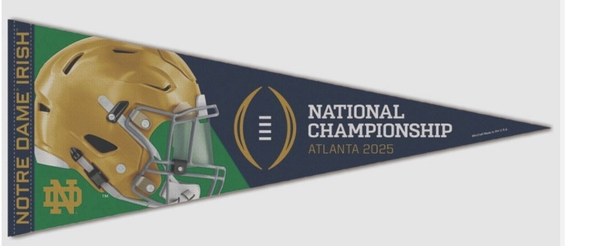 2025 National Championship CFP Pennant Notre Dame Ohio State Playoffs