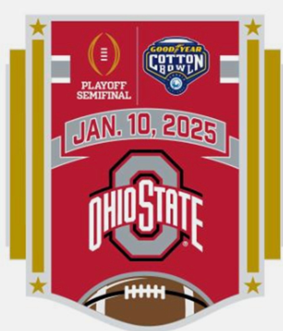 2024 2025 Ohio State Cotton Bowl College Football Playoff CFP Pin Texas Longhorn