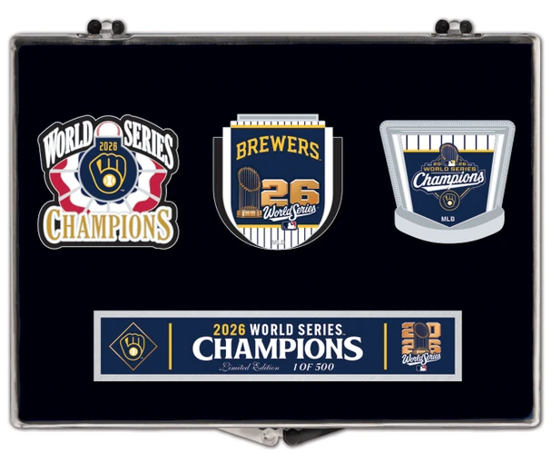 2026 World Series Champions Milwaukee Brewers 3-Piece Pin Set In-House Findings