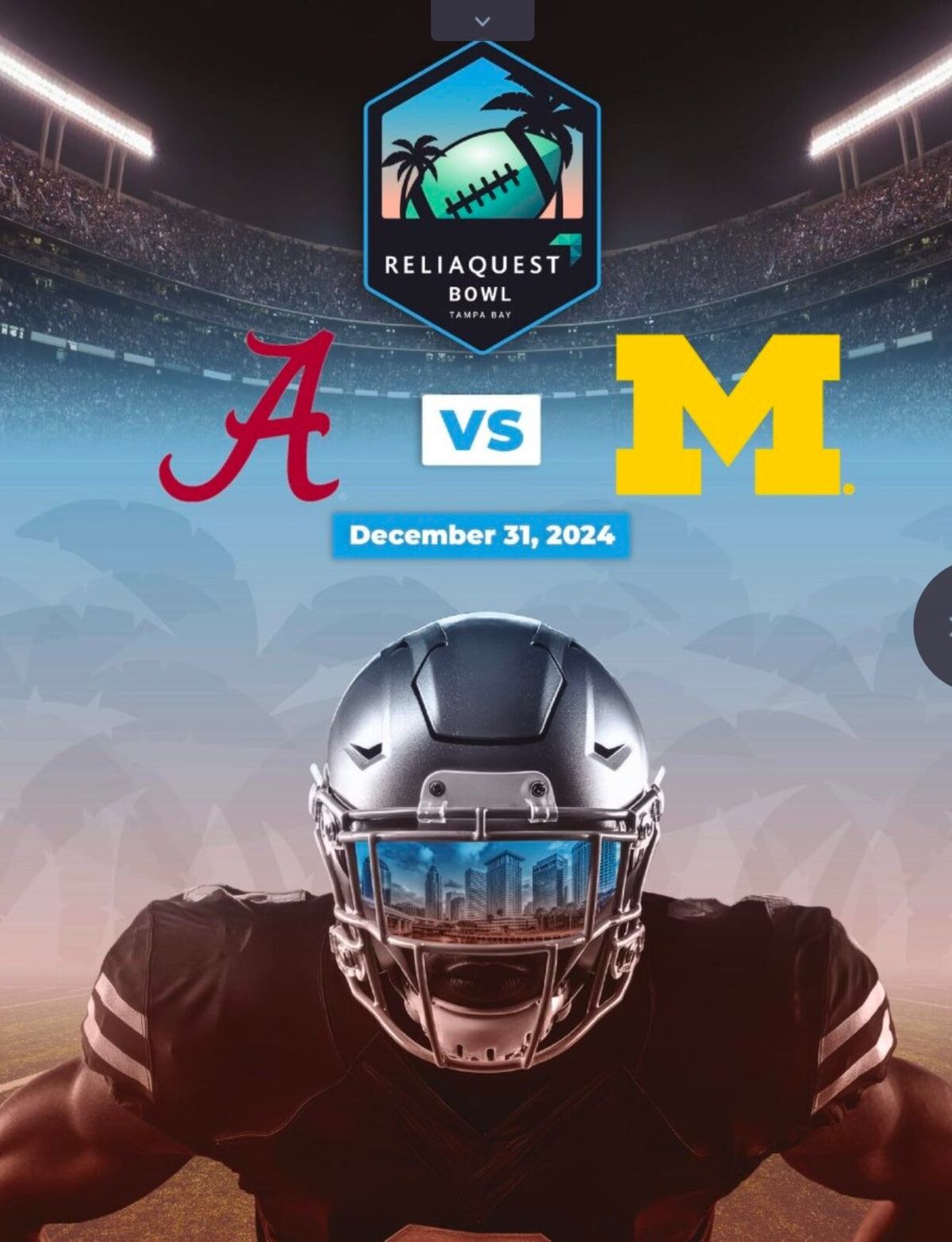 2024 Reliaquest Bowl Michigan Wolverines Alabama Crimson Tide CFP Program