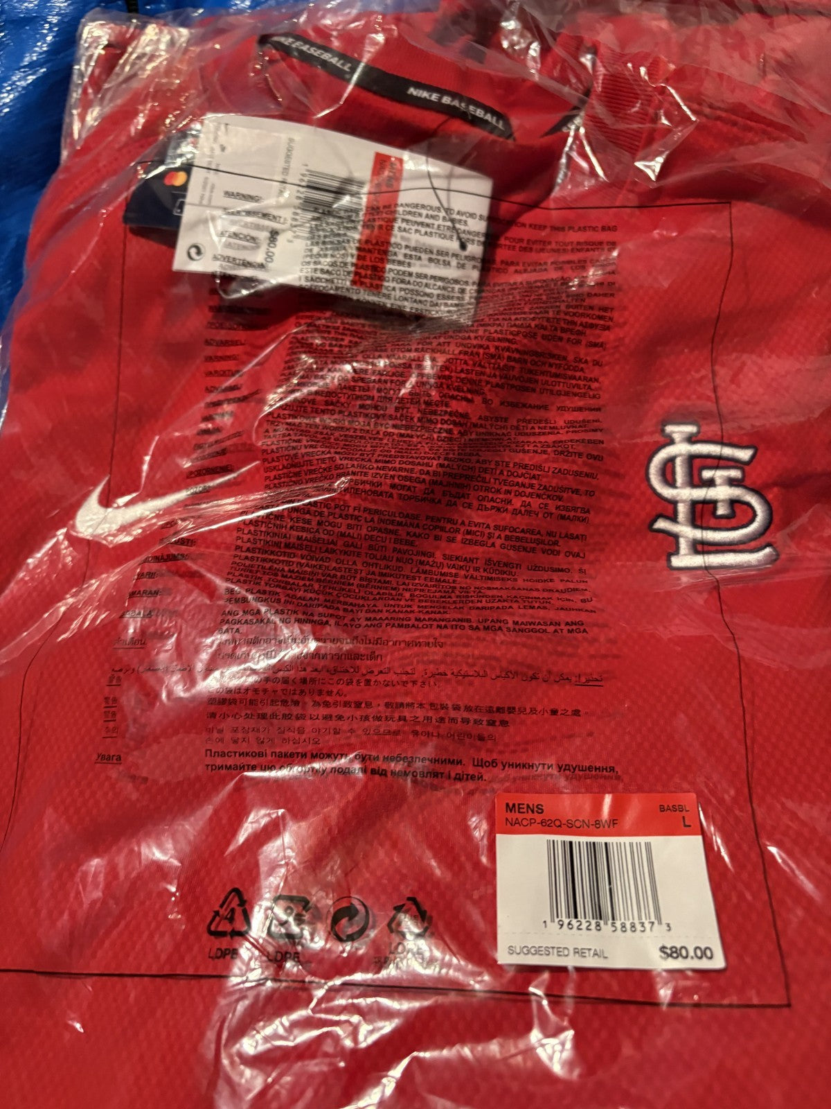 St. Louis Cardinals Nike MLB Authentic Collection Hoodie Sweatshirt Large