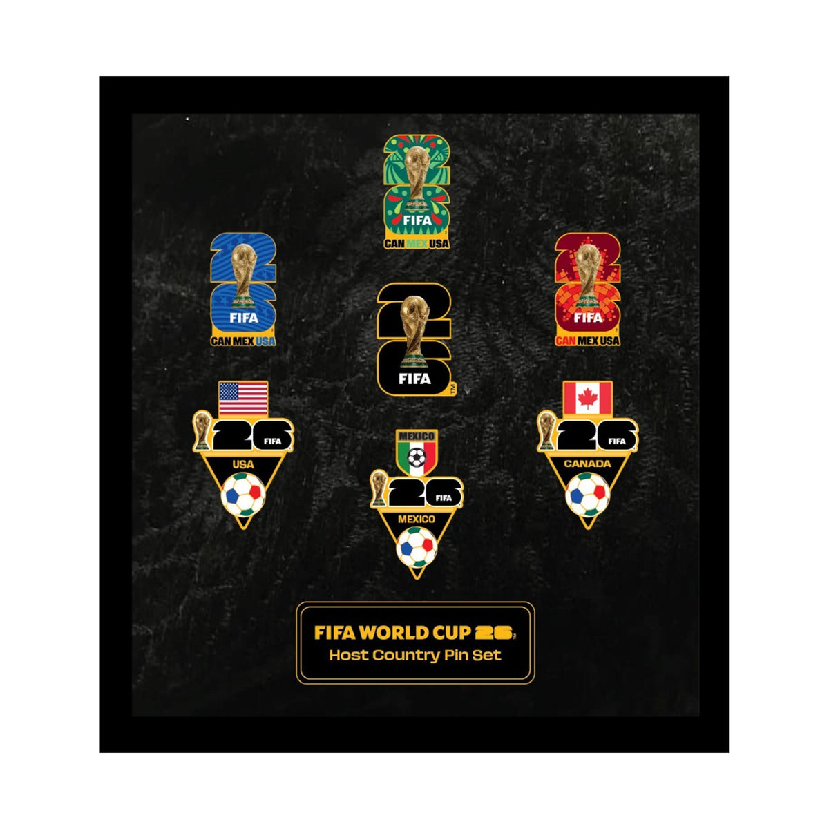 2026 FIFA World Cup Logo Pin Set Host Country USA CANADA MEXICO RARE