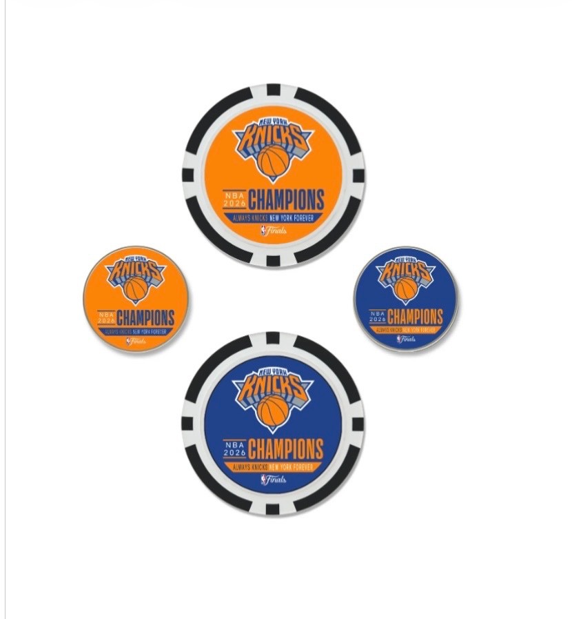 2025 2026 NBA Finals Champions New York Knicks Golf Ball Marker Set Parade