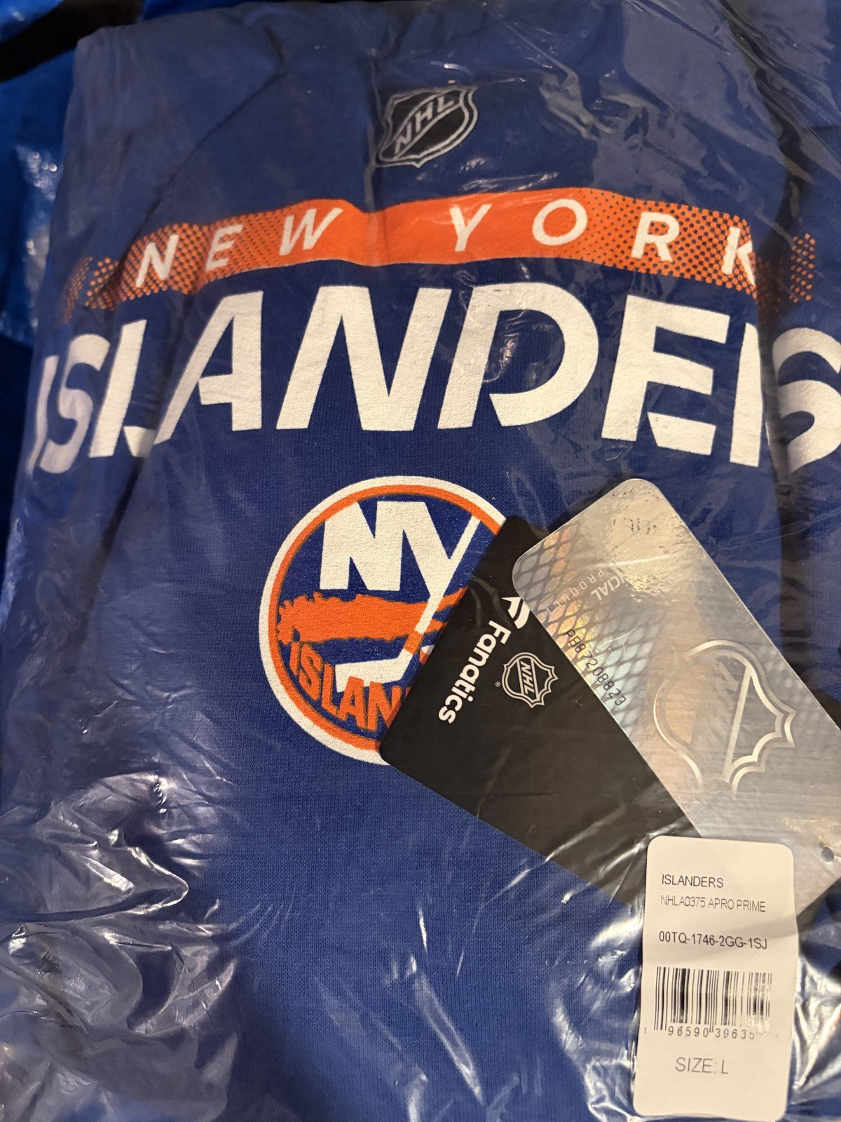 New York Islanders NHL Fanatics Brand Hoodie Sweatshirt Pro Locker Room Large