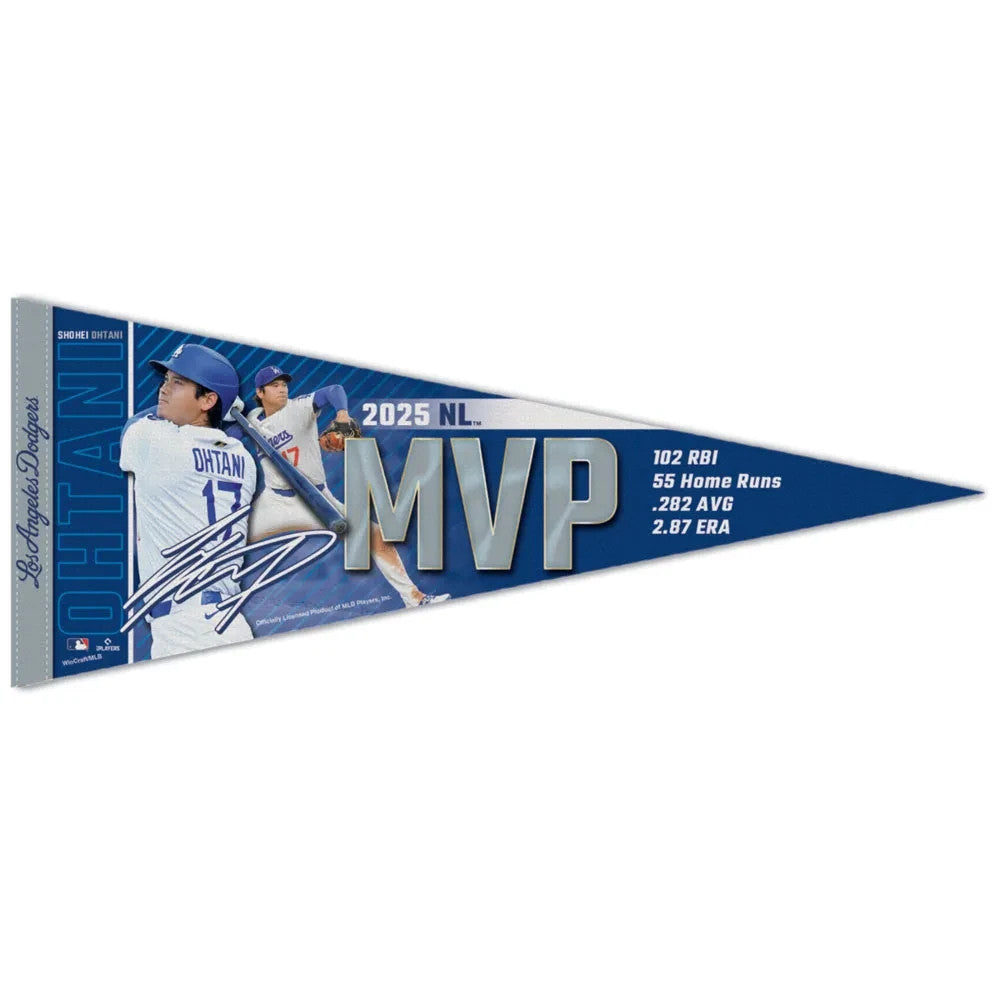 2025 MLB NL MVP Shohei Ohtani Premium Pennant Los Angeles Dodgers World Series