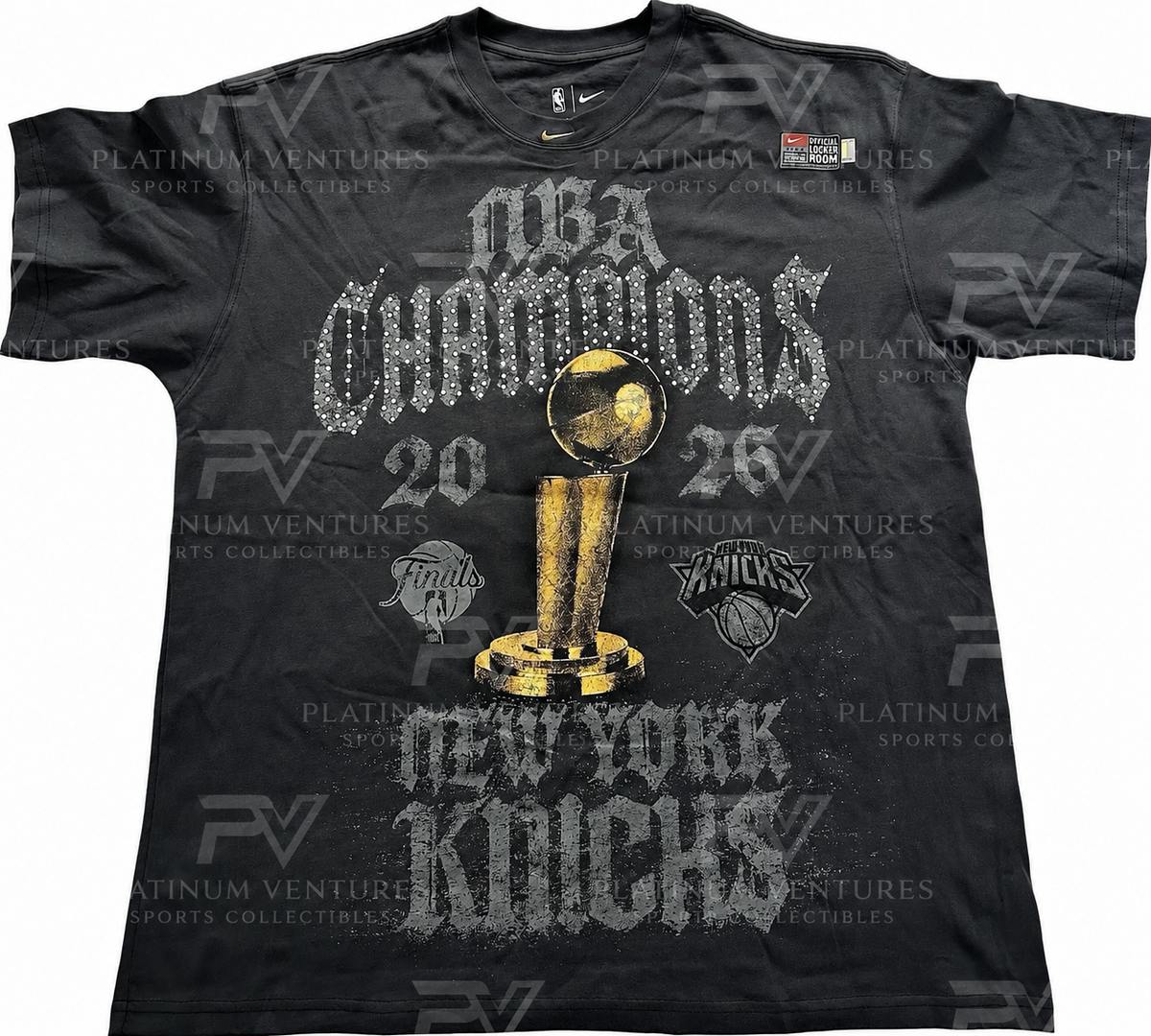 Nike New York Knicks NBA Champions Authentic Locker Room Shirt XXL 2XL on court