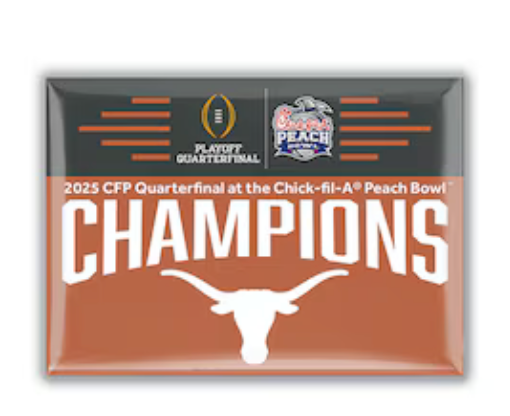 2024 2025 Texas Longhorns Peach Bowl Champions Magnet Cotton Bowl CFP