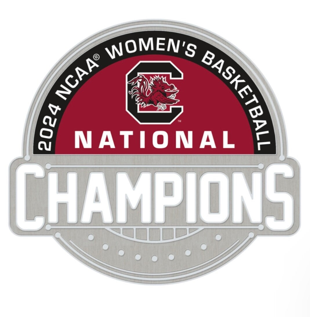 2024 NCAA Womens Basketball Champions South Carolina Gamecocks Pin