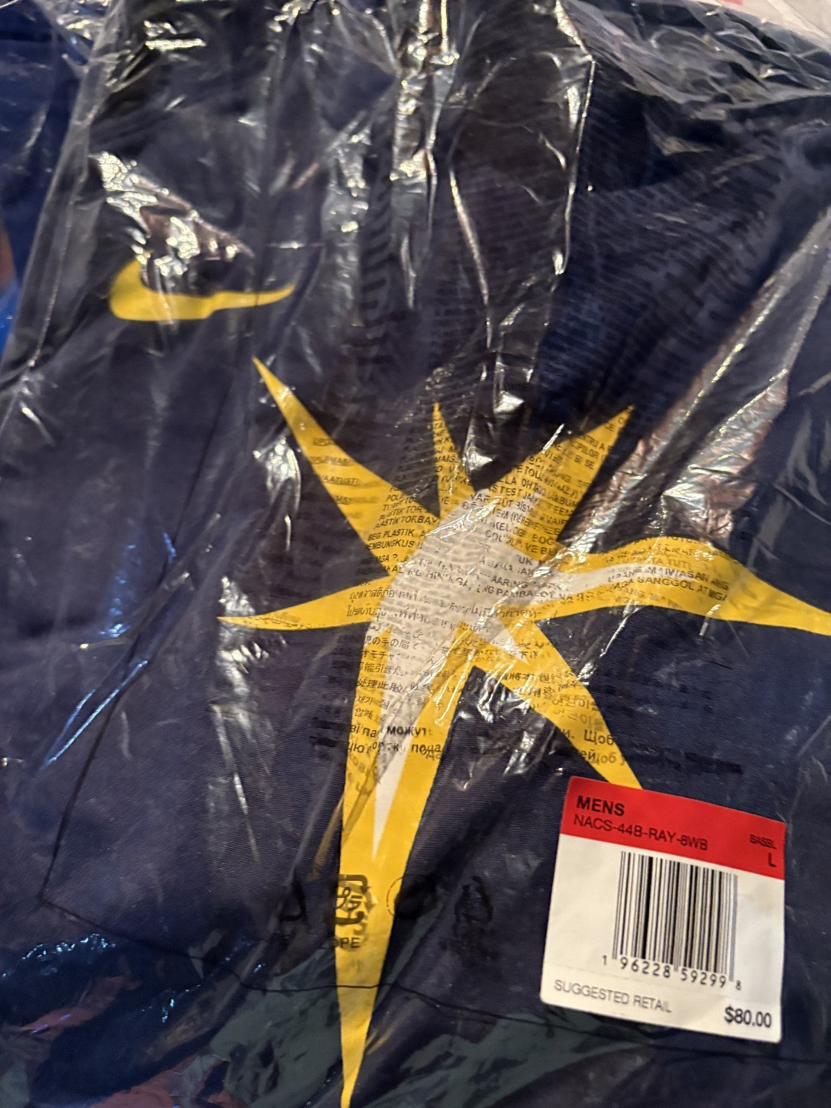 Tampa Bay Rays Nike Authentic Collection V-Neck Batting Practice Large