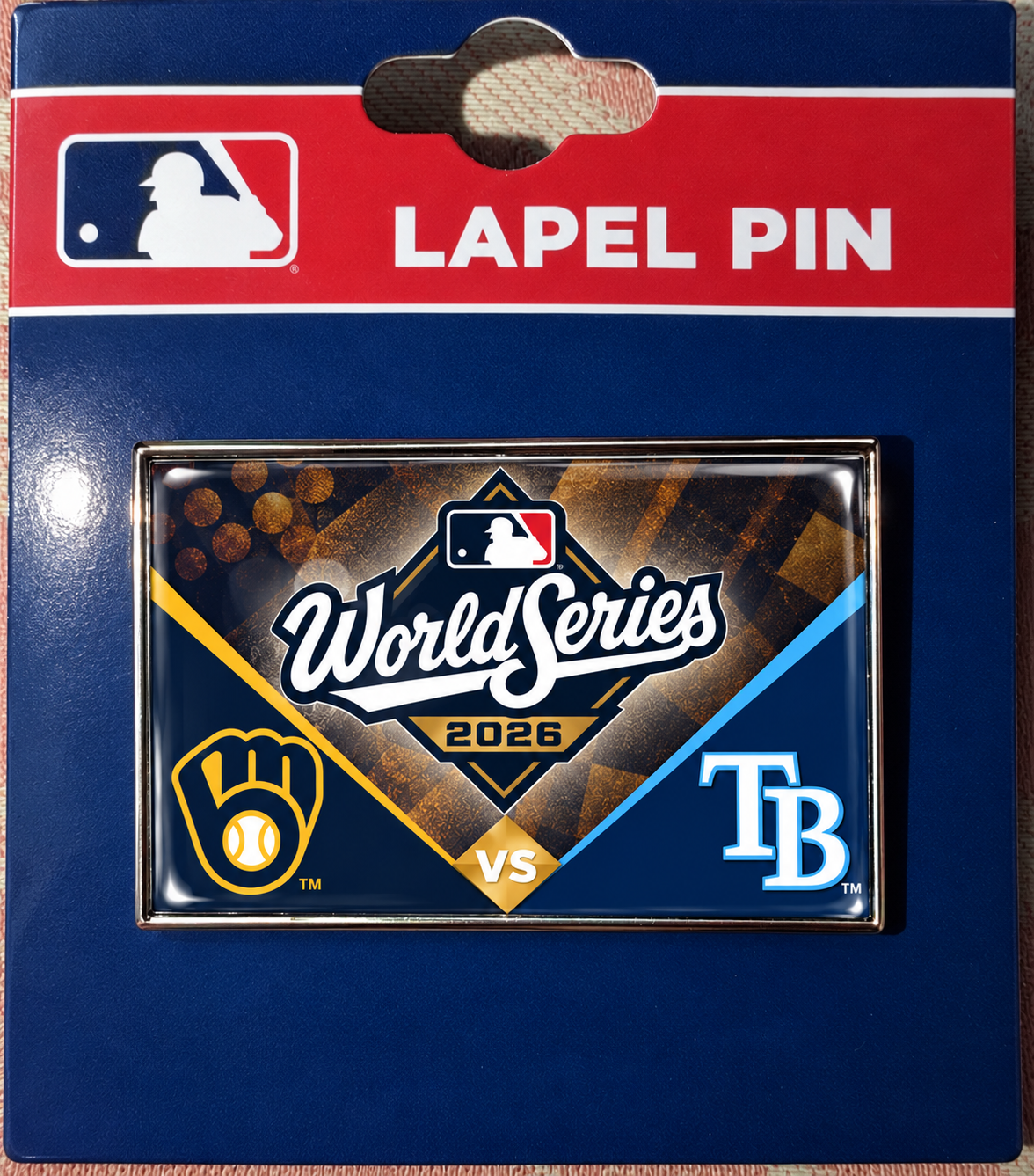 2026 World Series Dueling Collector Pin Milwaukee Brewers vs Tampa Bay Rays V3