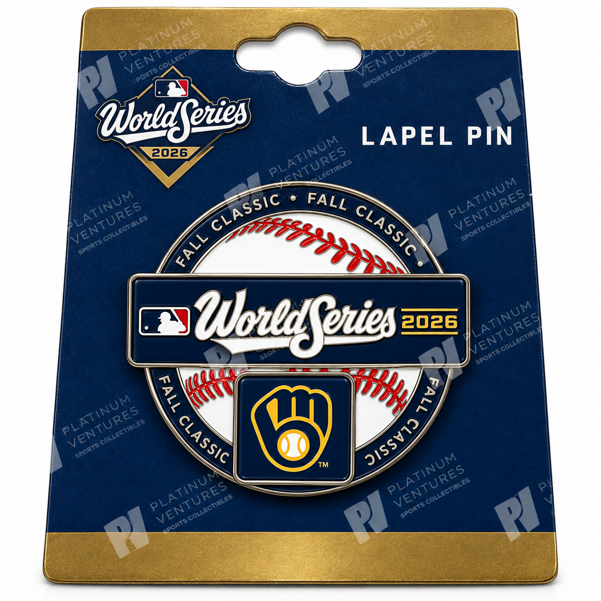2026 MLB NL Champions Milwaukee Brewers Collector Pin V3 NLCS World Series