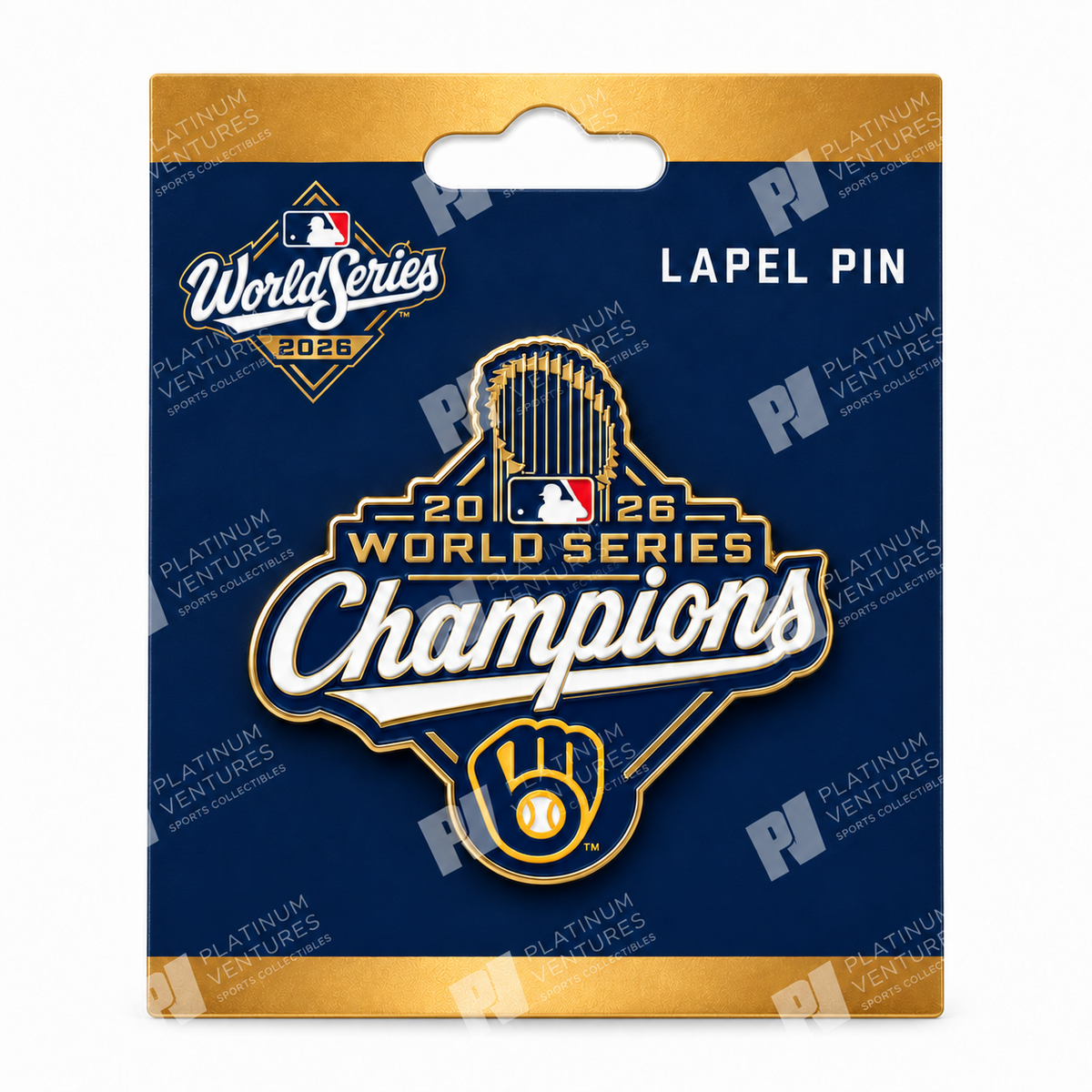 2026 World Series Champions Milwaukee Brewers Logo Collector Pin