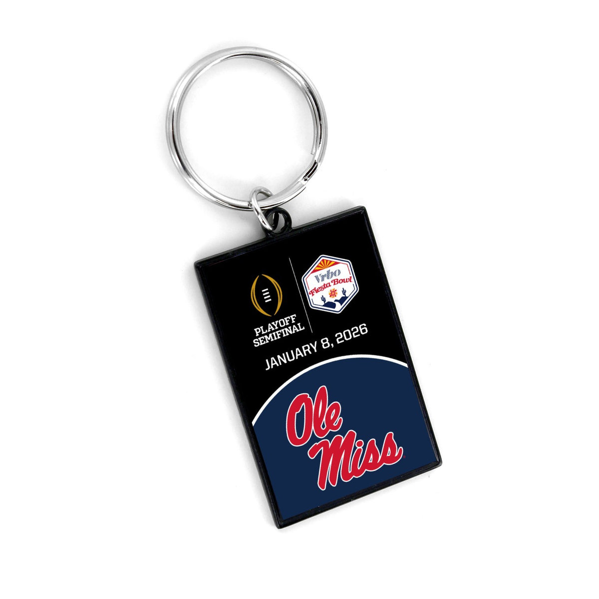 2025 2026 CFP Fiesta Bowl Game Key Ring Ole Miss Rebels 1/8/26 Semifinals