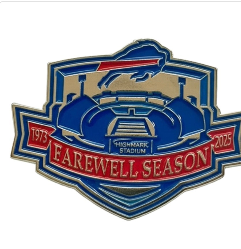 Buffalo Bills 2025 Farewell Season Pin Highmark Stadium Game day 1/4/26