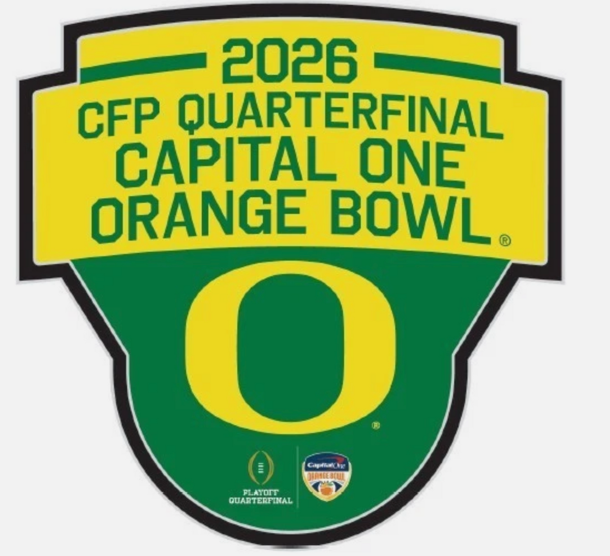 2025 2026 CFP Oregon Ducks Orange Bowl College Football Playoff Pin