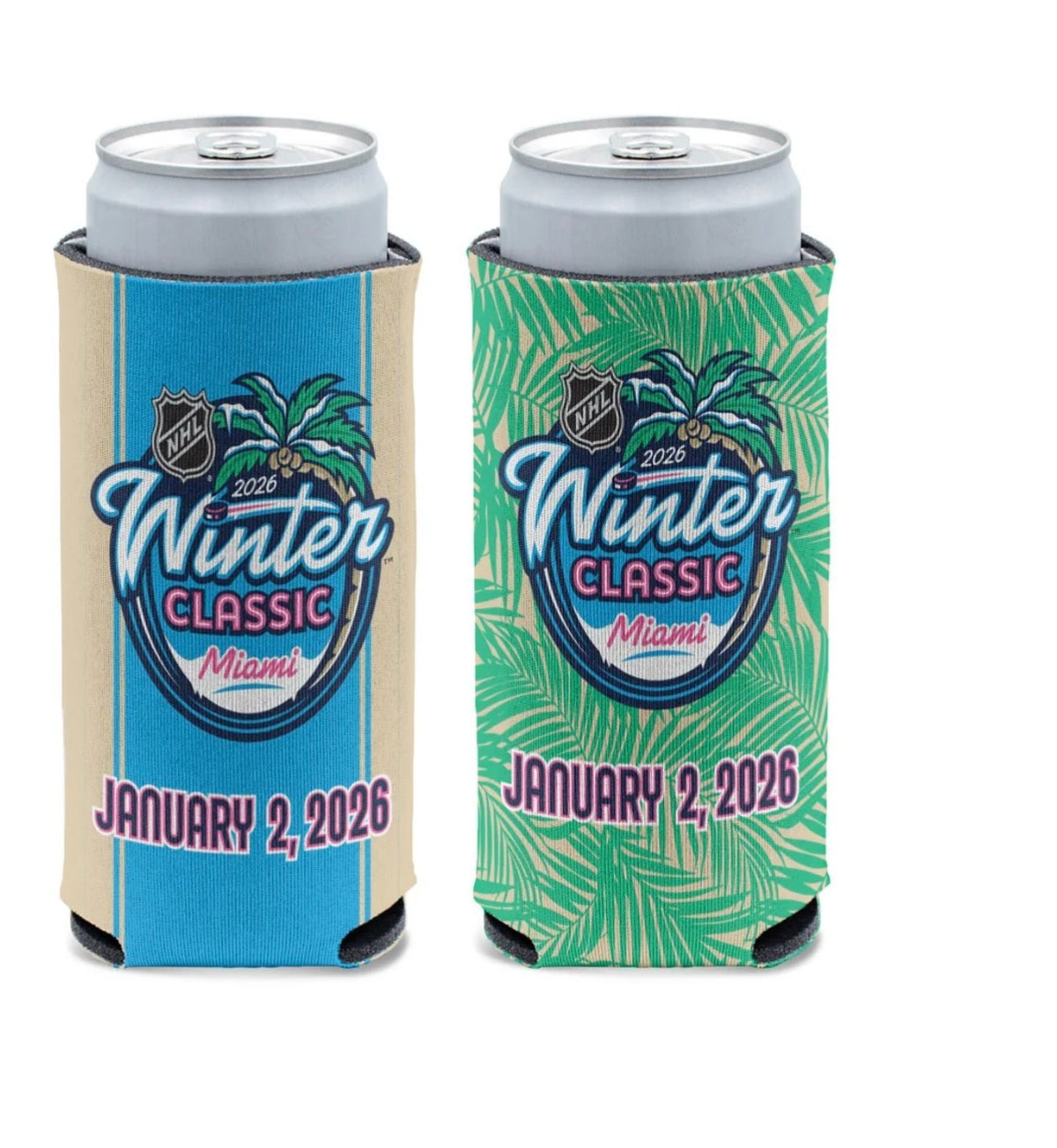 2026 NHL Winter Classic Logo Slim Can Cooler New York Rangers Florida Panthers