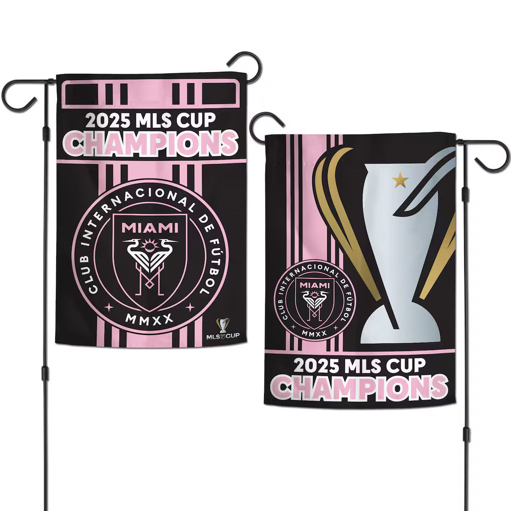 2025 MLS CUP CHAMPIONS Inter- Miami FC Garden Flag Lionel Messi