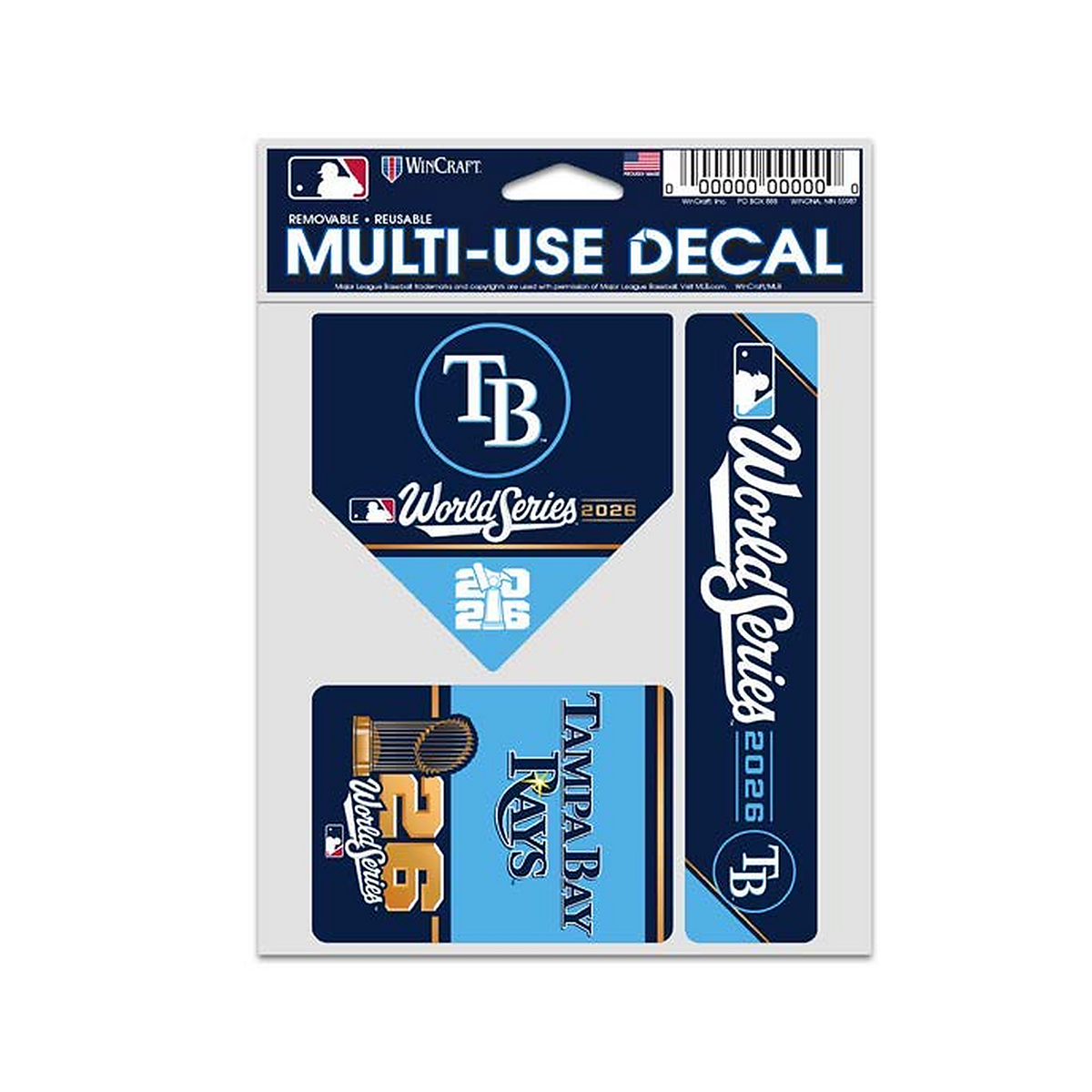 2026 MLB AL Champions Tampa Bay Rays Decal Set ALCS World Series