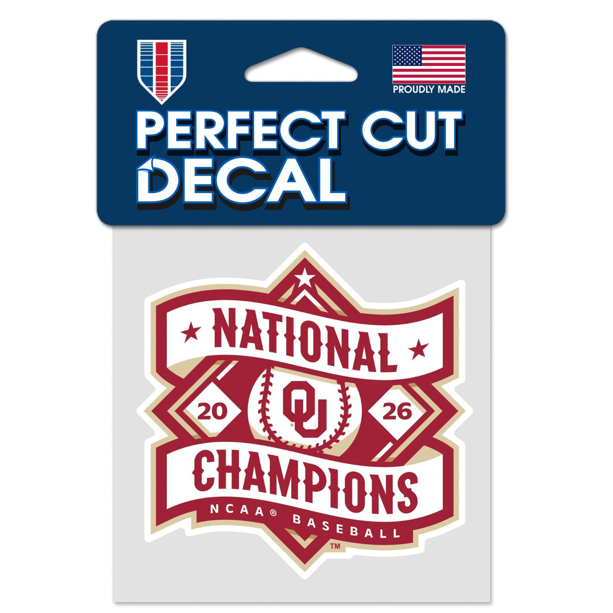 2026 NCAA College World Series National Champions Oklahoma Sooners Cut Decal