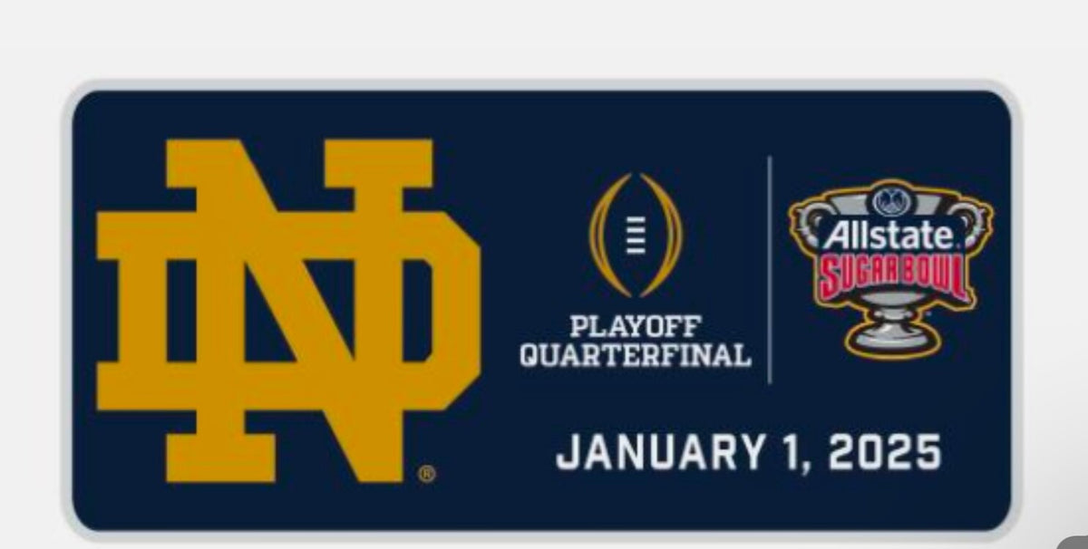2024 2025 Notre Dame Irish Sugar Bowl Logo Pin College Football Playoff CFP