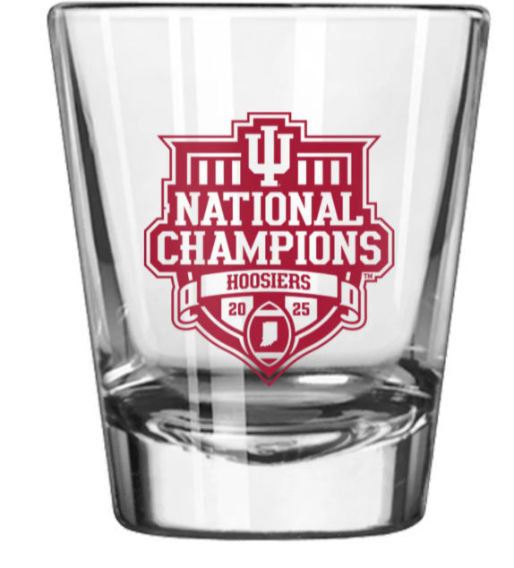 2025 2026 NCAA CFP National Champions Indiana Hoosiers 2oz Shot Glass