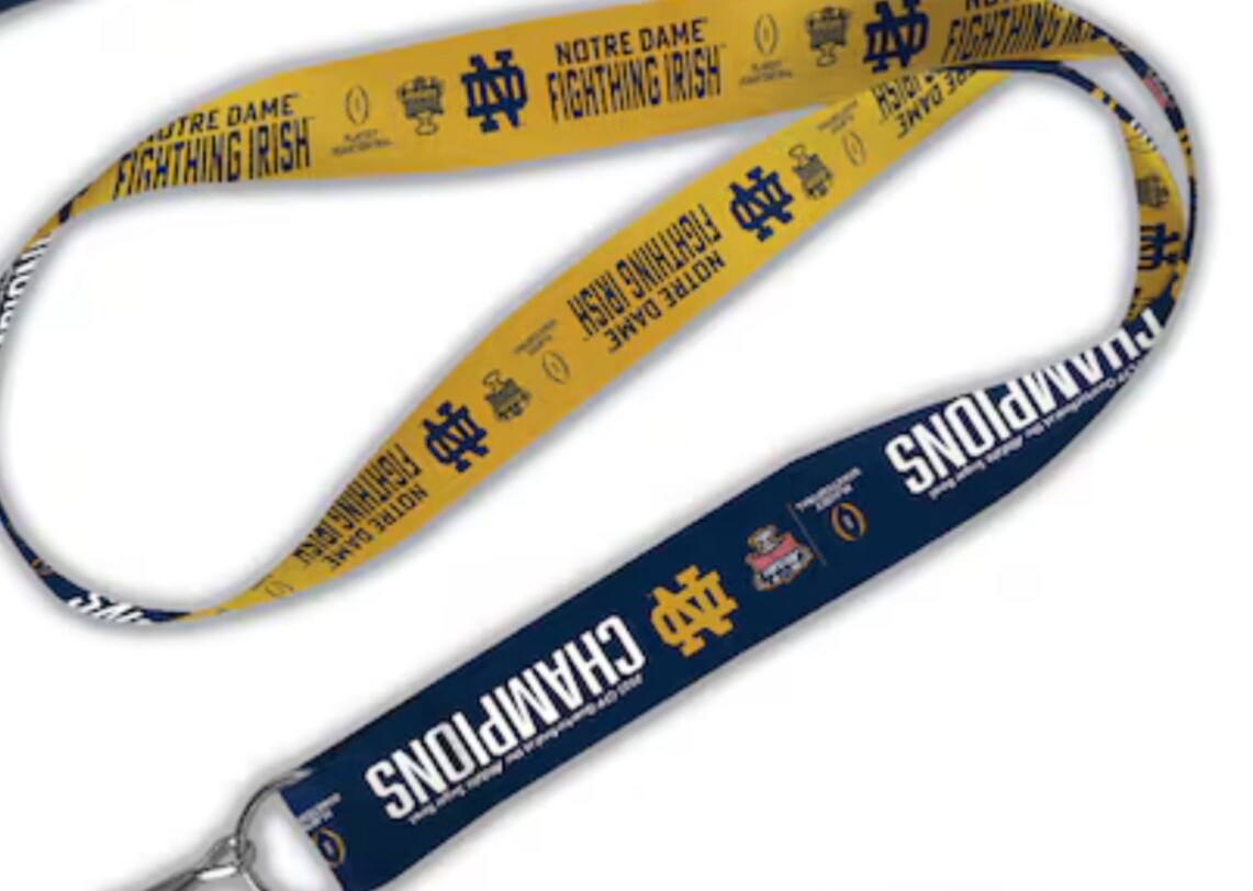 2025 Notre Dame Irish Sugar Bowl Champions Lanyard Orange Bowl CFP