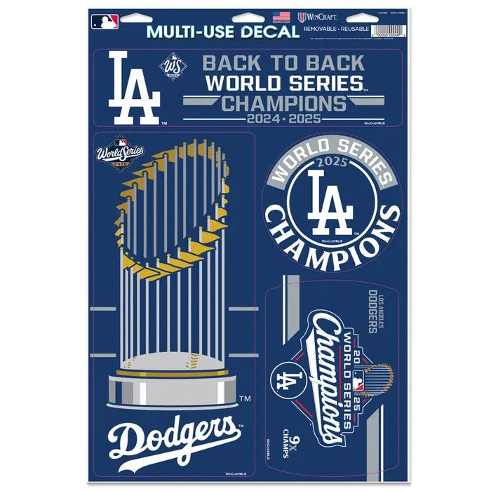 2025 World Series Champions Los Angeles Dodgers 11x17 Decal