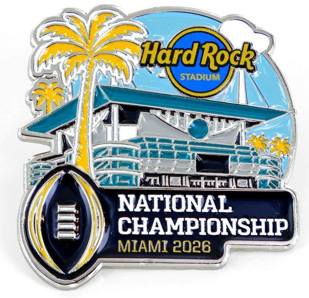 2025 CFP 2026 National Championship NCAA Football Logo Pin Miami