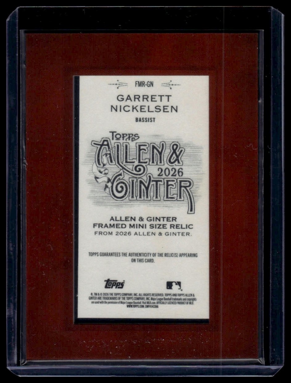 2026 Topps Allen & Ginter #FMR-GN Garrett Nickelsen Framed Mini Relics