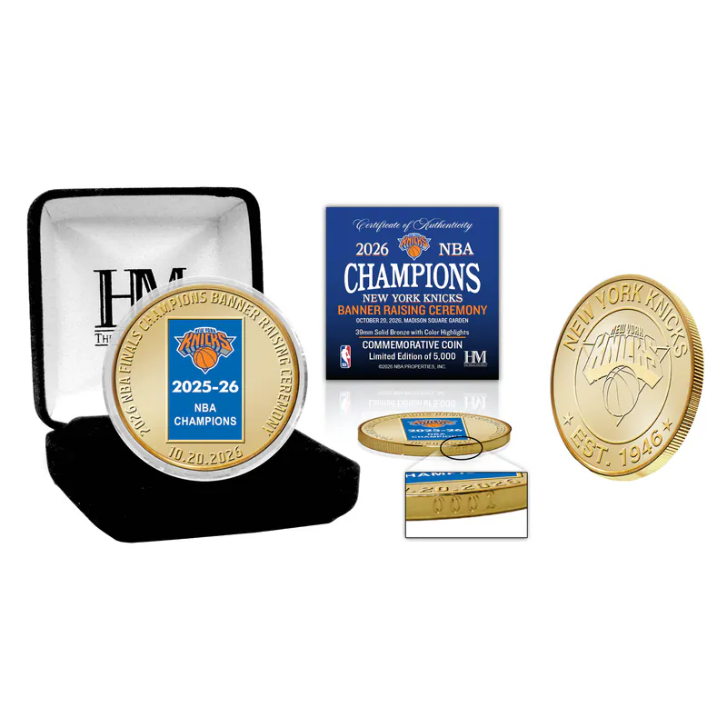 New York Knicks Banner Night Commemorative Coin 10/20/26 2026 NBA Champions