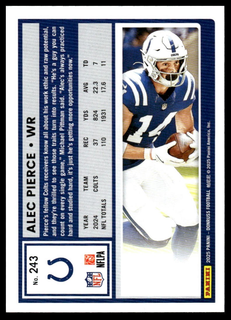 2025 Donruss #243 Alec Pierce