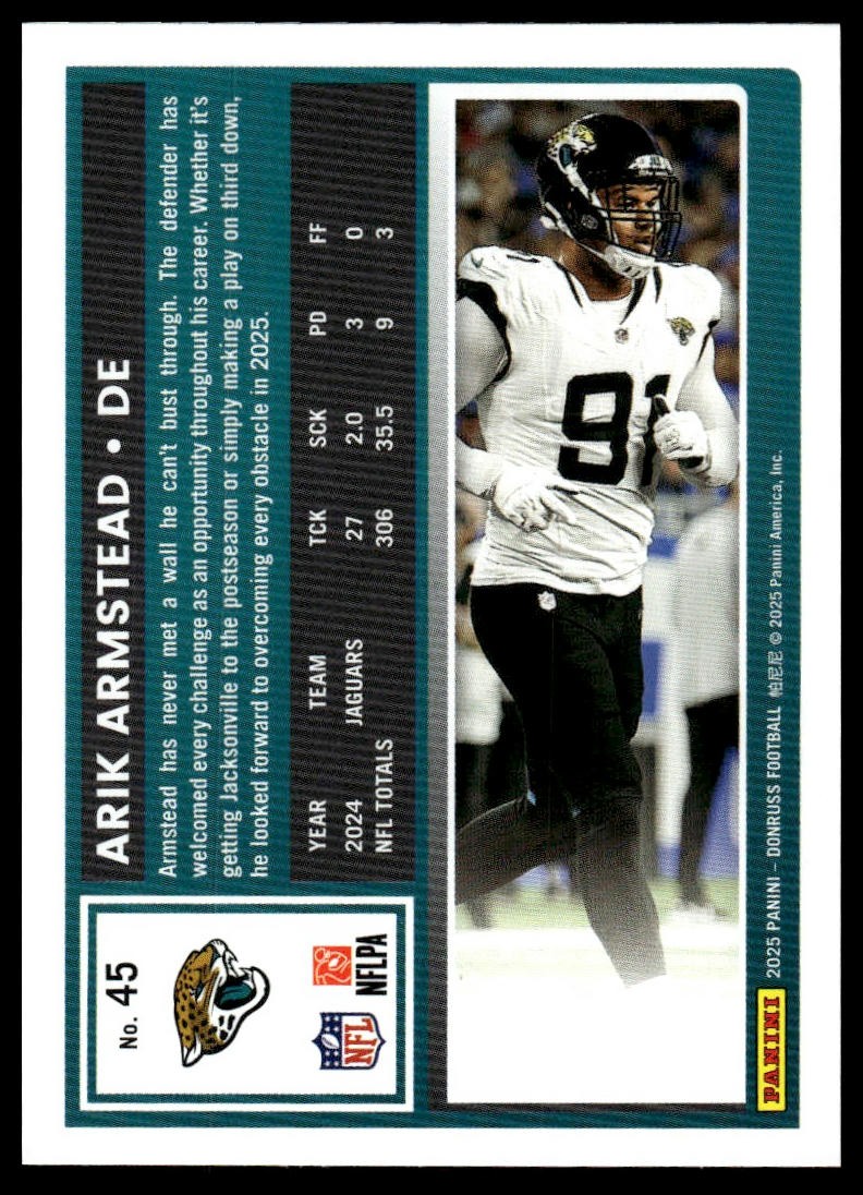 2025 Donruss #45 Arik Armstead
