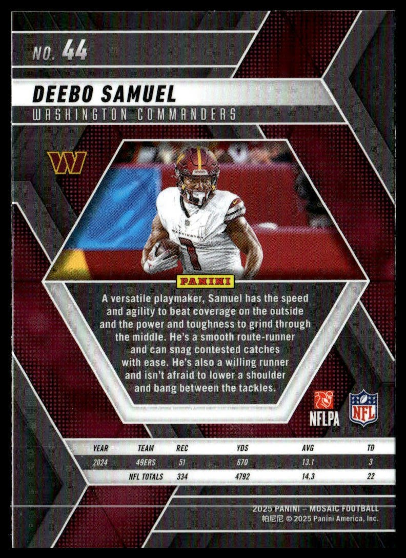 2025 Panini Mosaic #44 Deebo Samuel