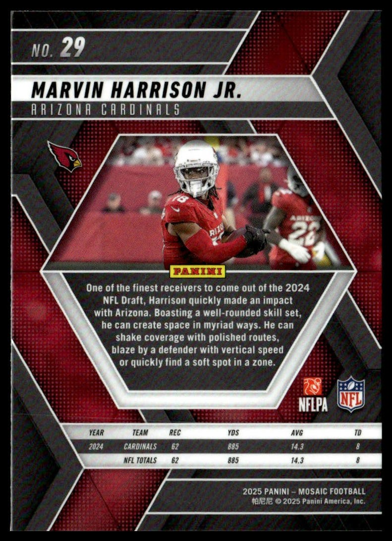2025 Panini Mosaic #29 Marvin Harrison Jr.