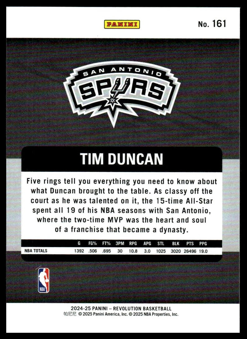 2024-25 Panini Revolution #161 Tim Duncan