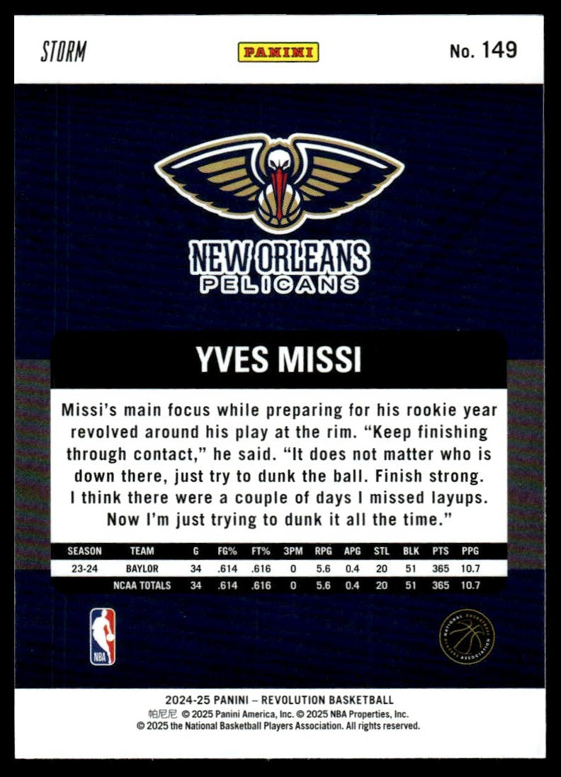 2024-25 Panini Revolution #149 Yves Missi Astro