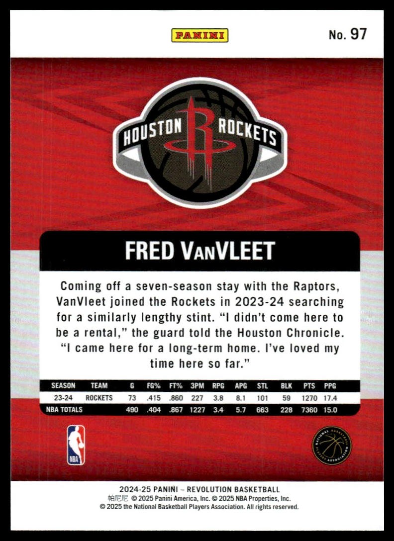 2024-25 Panini Revolution #97 Fred VanVleet