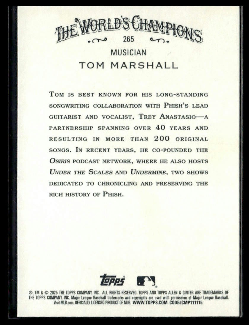 2025 Topps Allen & Ginter #265 Tom Marshall Chrome