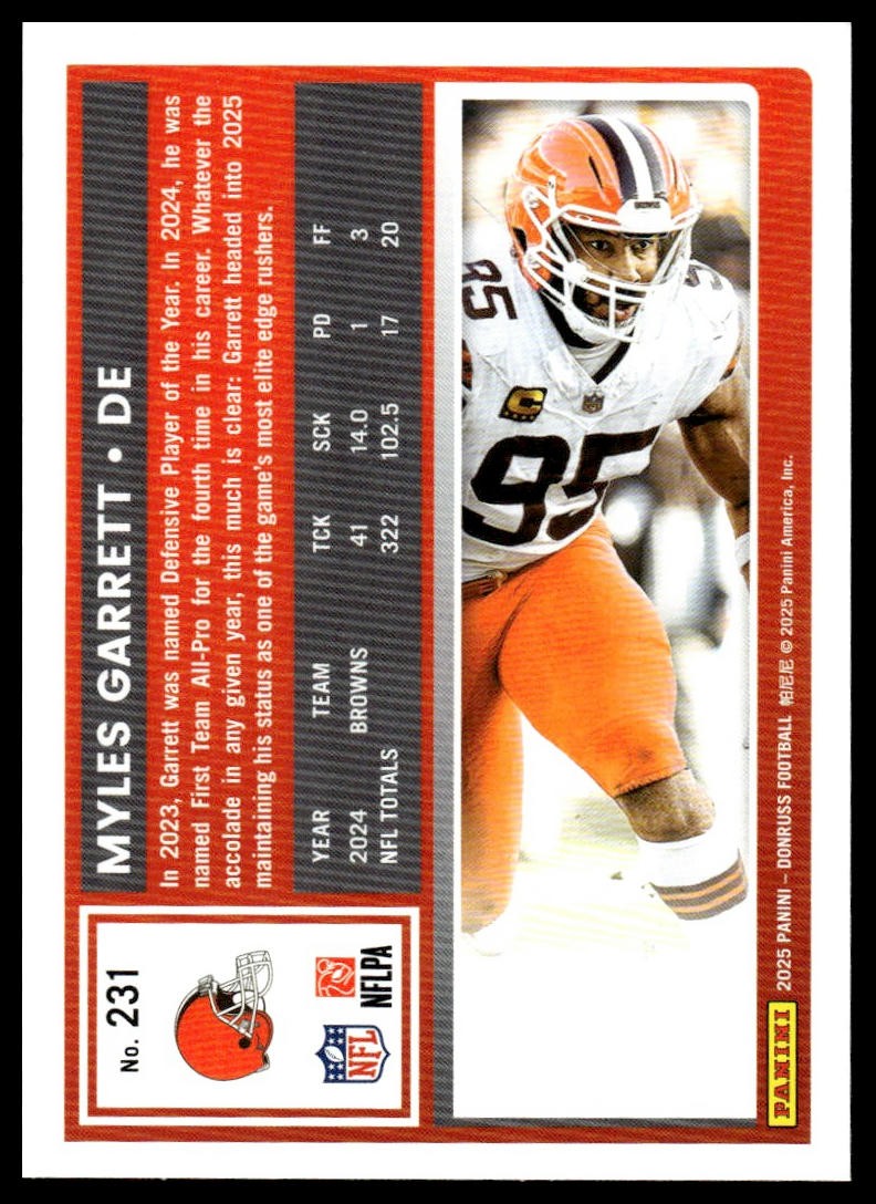 2025 Donruss #231 Myles Garrett