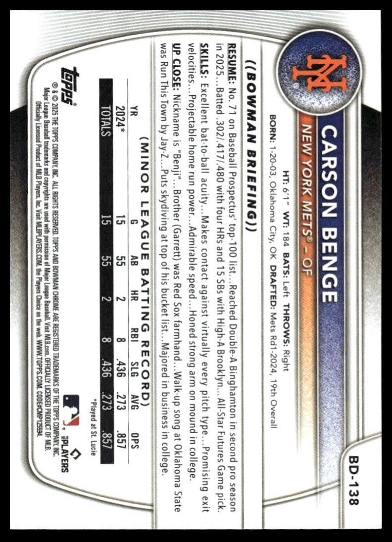 2025 Bowman #77 Jackson Holliday Chrome Mojo Refractor