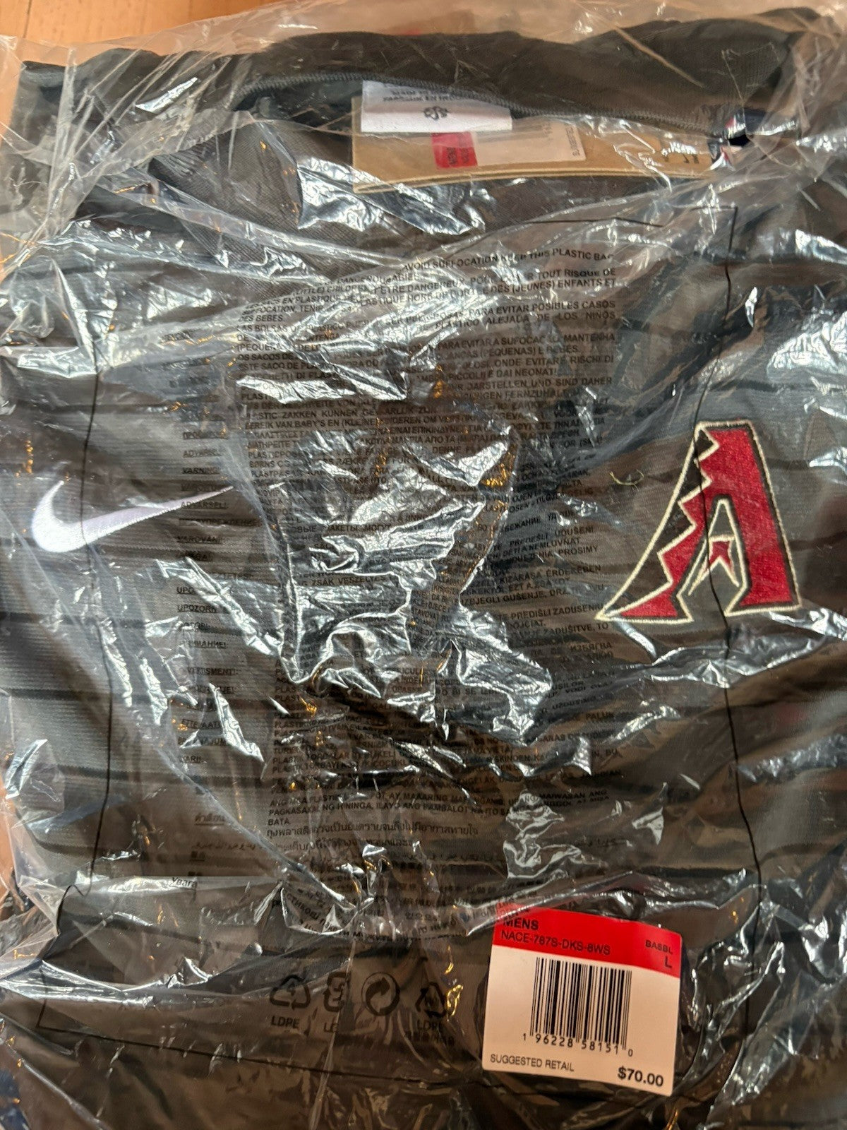 Nike MLB Authentic Collection Dugout Polo Arizona Diamondbacks Size Large