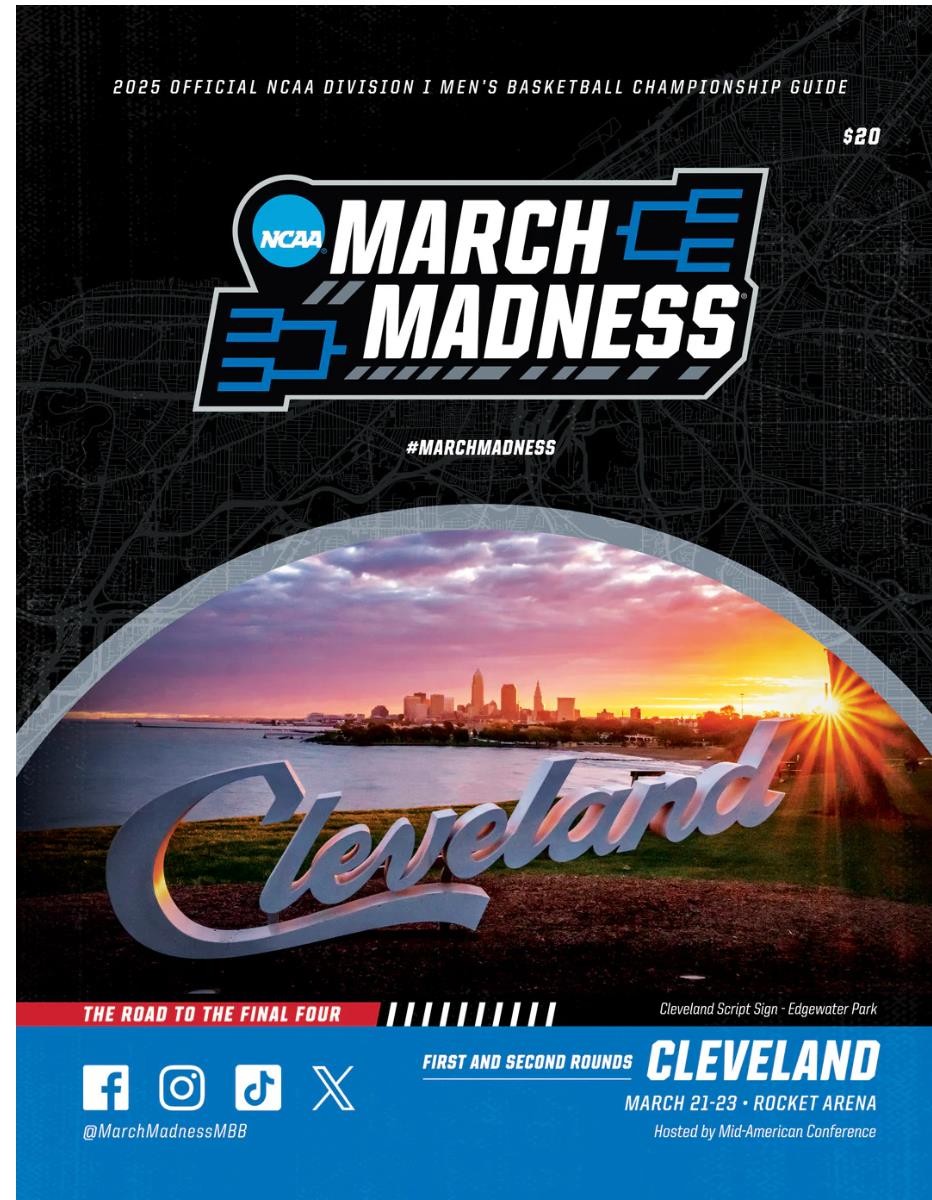 2025 NCAA Tournament Basketball 1st And 2nd Round Program Cleveland