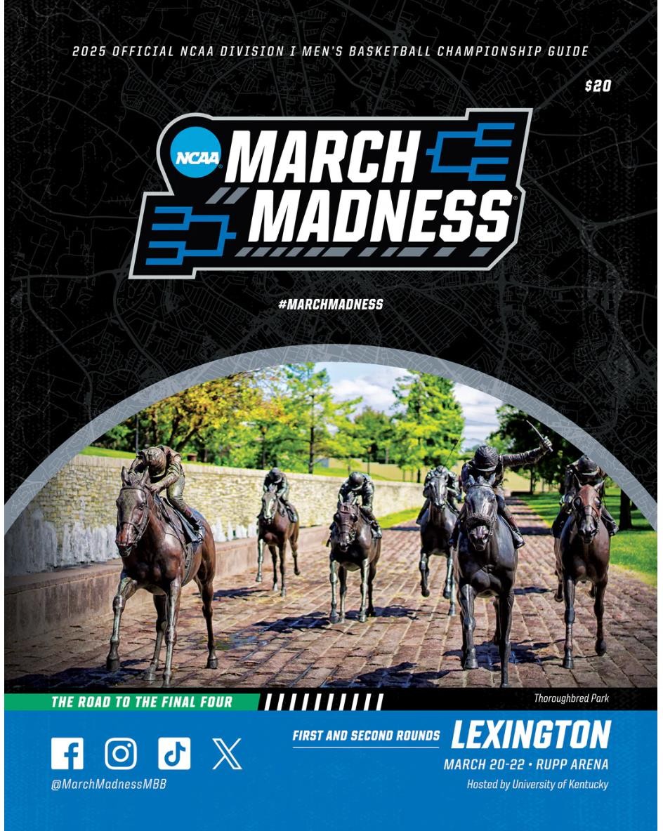 2025 NCAA Tournament Basketball 1st And 2nd Round Program Lexington
