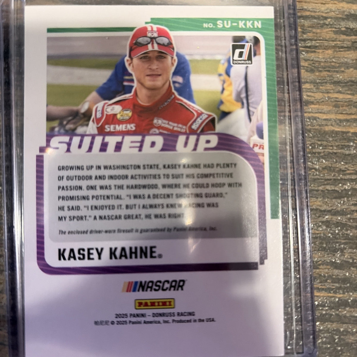 2025 Panini Donruss Nascar - Suited Up Swatches Kasey Kahne #SU-KKN (MEM)