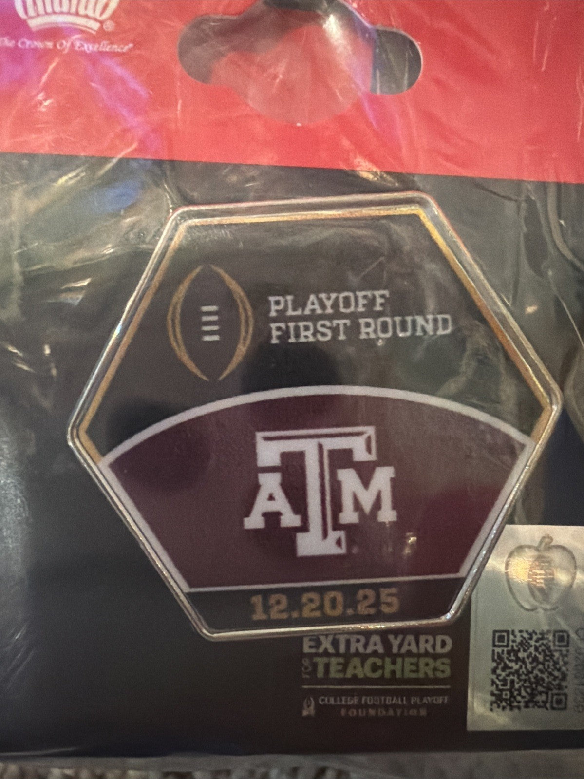 2025 2026 CFP First Round Pin Texas A&M Aggies 12/20/25