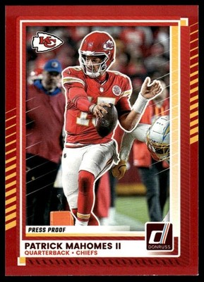2025 Donruss #48 Patrick Mahomes II Press Proofs Red