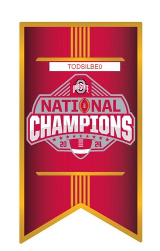 2024 - 2025 CFP National Championship Champions Ohio State Buckeyes Banner Pin