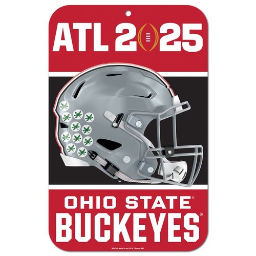 2024-2025 National Championship Ohio State Buckeyes CFP 11x17 Plastic Sign