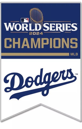 Los Angeles Dodgers 2024 World Series Champions Banner Pin New York Yankees